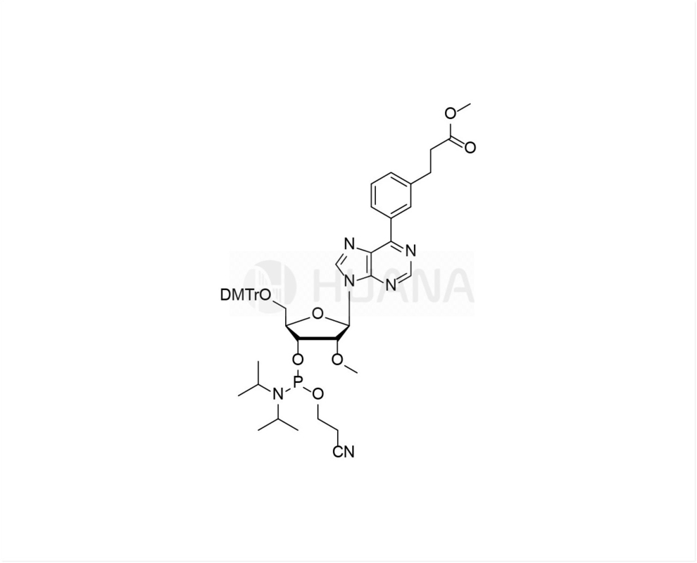 DMTr-2'-O-Me-6-Deamino-6- ((m-벤젠프로파노산 메틸 에스테르) -rA-3'-CE-포스포라미디트