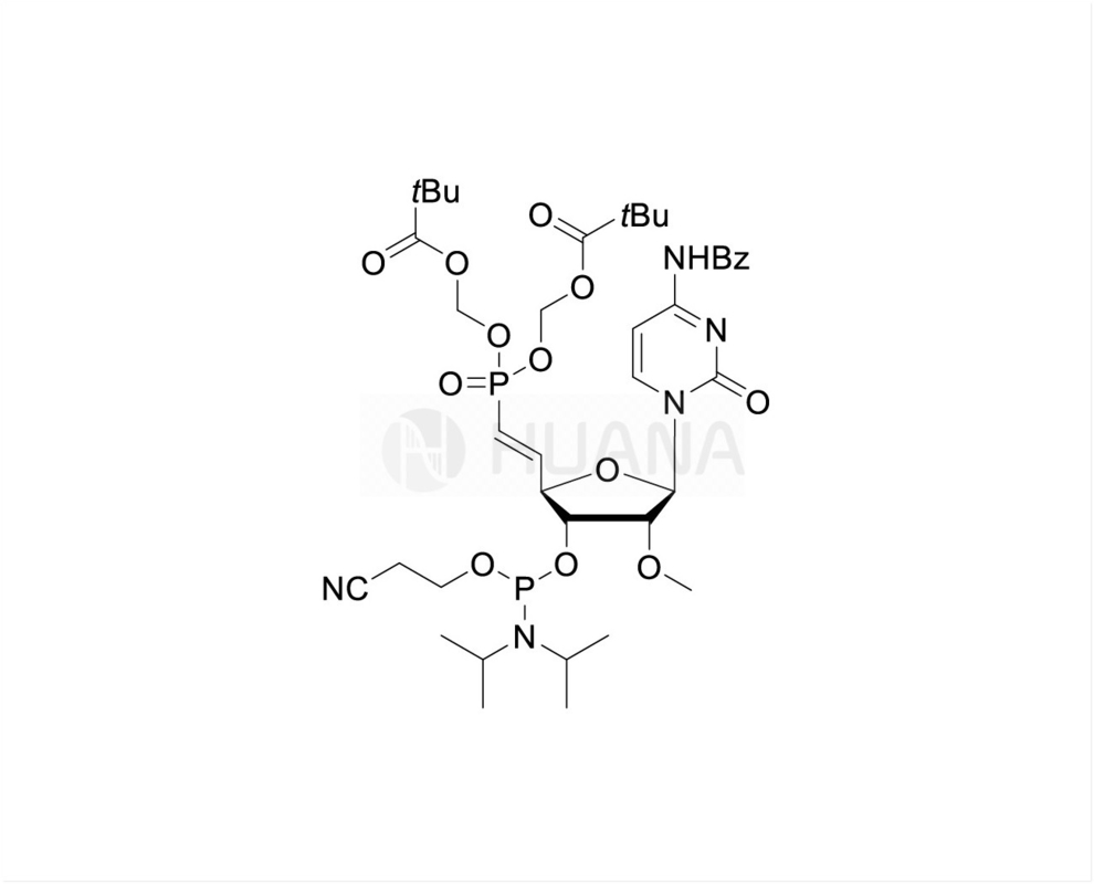 5'-POM-(E) -비닐포스포네이트-2'-O-Me-rC(Bz) -3'-CE-포스포라미디트