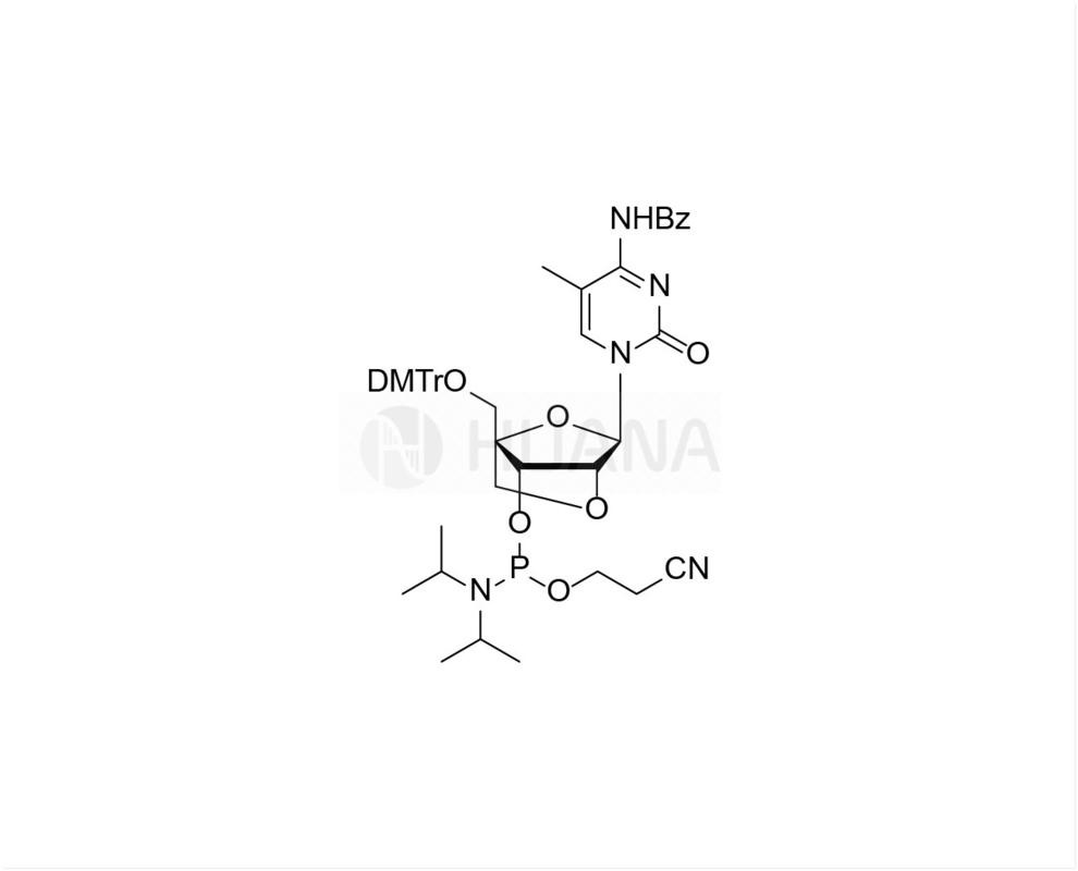 DMTr-2'-O-4'-C-Locked-5-Me-rC ((Bz)-3'-CE-포스포라미디트