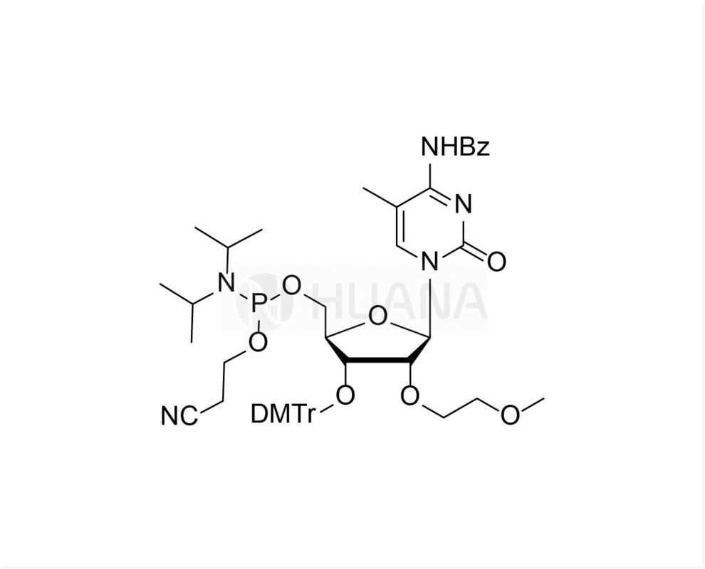 3'-O-DMTr-2'-O-MOE-5-Me-rC ((Bz)-5'-CE-포스포라미디트