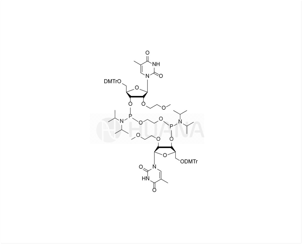 에탄-1,2-디 ((5'-O-DMTr-2'-O-MOE-rT-3'-oxy) -bis ((디이소프로필포스포라미디트)