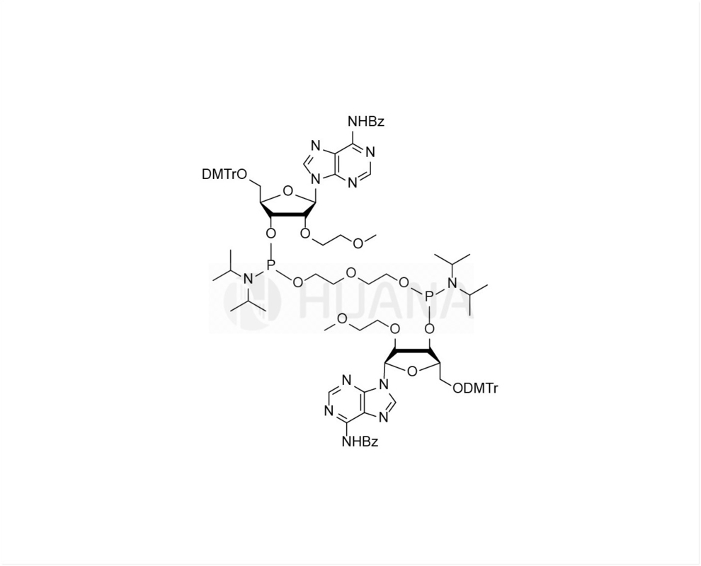 di ((5'-O-DMTr-2'-O-MOE-rA(Bz)-3'-옥시) - ((옥시비스 (에탄-1,2-다일)) -bis ((다이소프로필포스포라미디트)