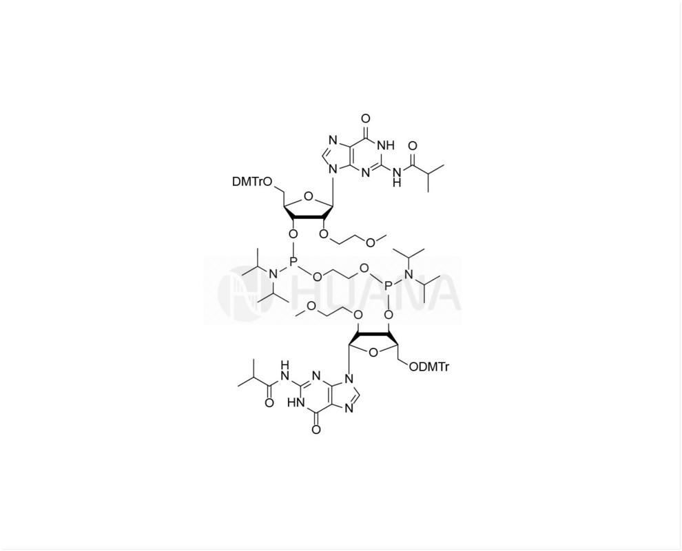 di ((5'-O-DMTr-2'-O-MOE-rG(iBu)-3'-옥시) - ((옥시비스 (에탄-1,2-다일)) -bis ((다이소프로필포스포라미디트))